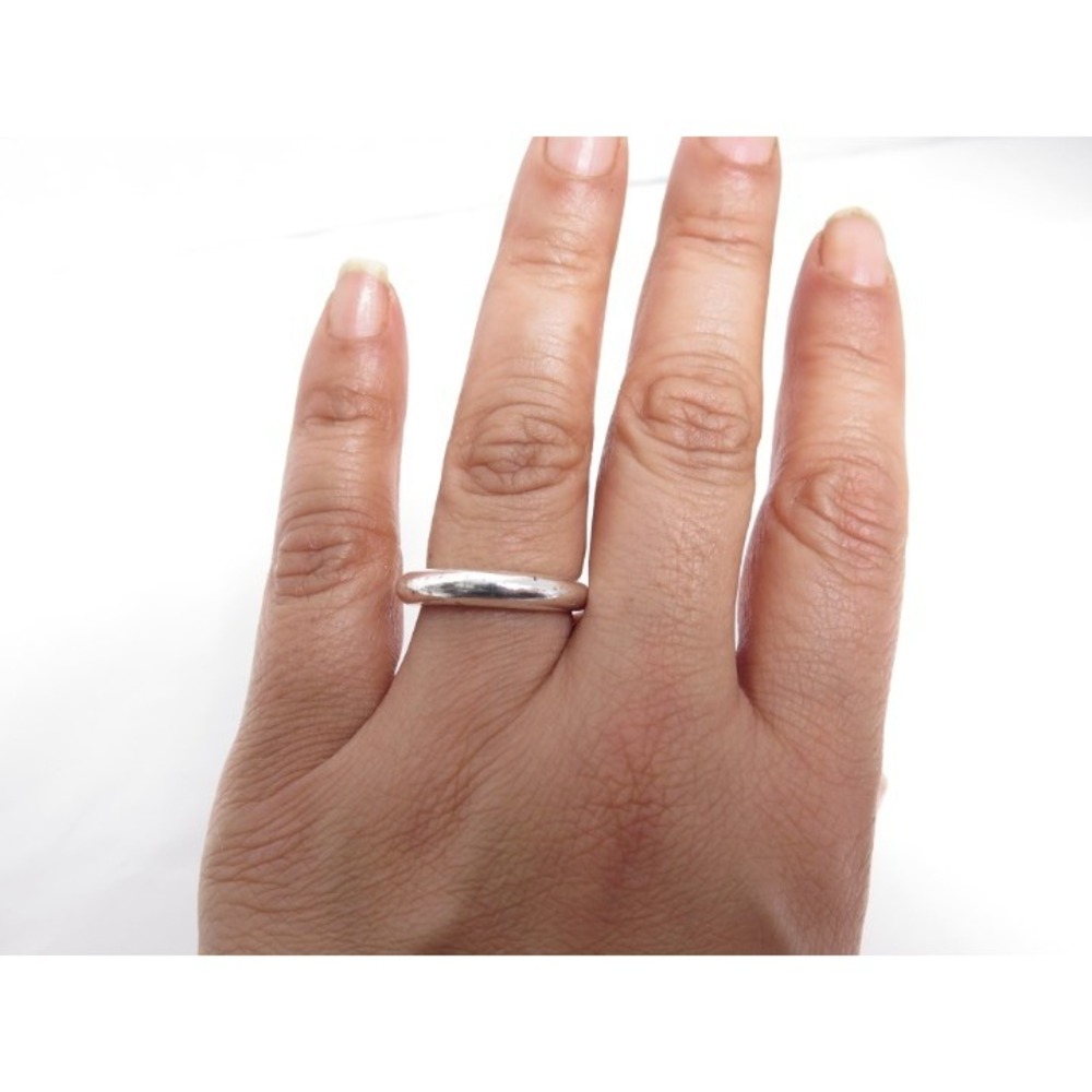 Simple Domed Silver Band Ring‎ Sz 8.5